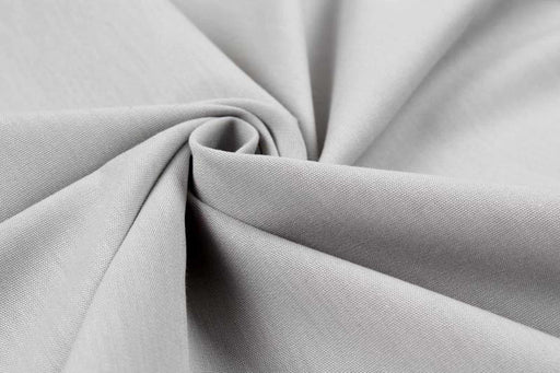 ORGANIC COTTON POPLIN - ANTI-BACTERIAL & HYDROPHOBIC FINISHING - Grey Melange-Fabric-FabricSight