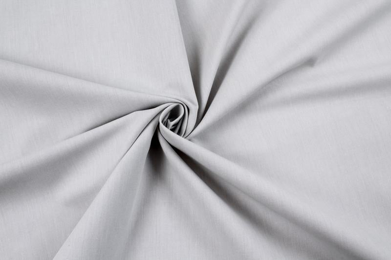 ORGANIC COTTON POPLIN - ANTI-BACTERIAL & HYDROPHOBIC FINISHING - Grey Melange-Fabric-FabricSight
