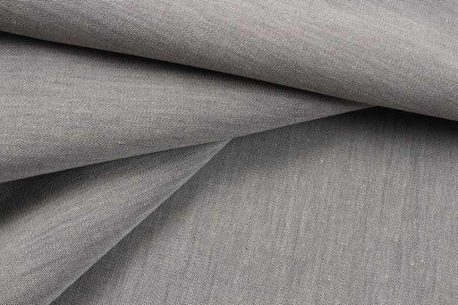 ORGANIC COTTON POPLIN - ANTI-BACTERIAL & HYDROPHOBIC FINISHING - Grey Melange-Fabric-FabricSight