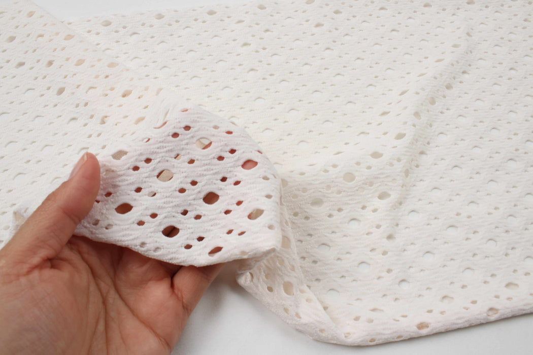 Openwork Knitted Jacquard for Swimwear-Fabric-FabricSight