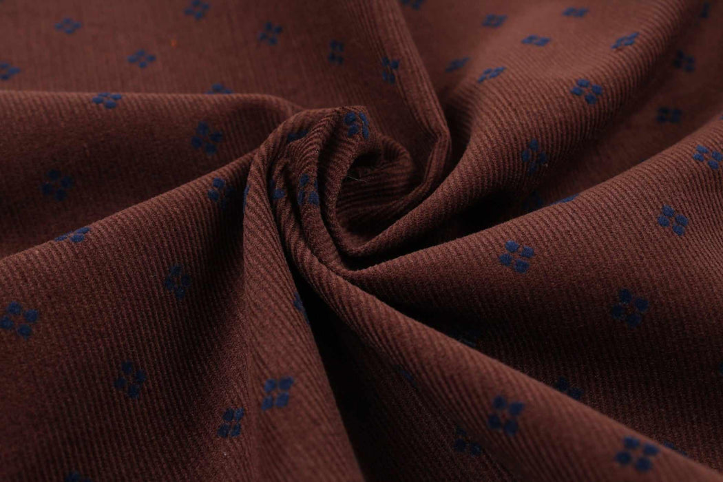 Organic Cotton Baby Corduroy - Flock Print-Fabric-FabricSight