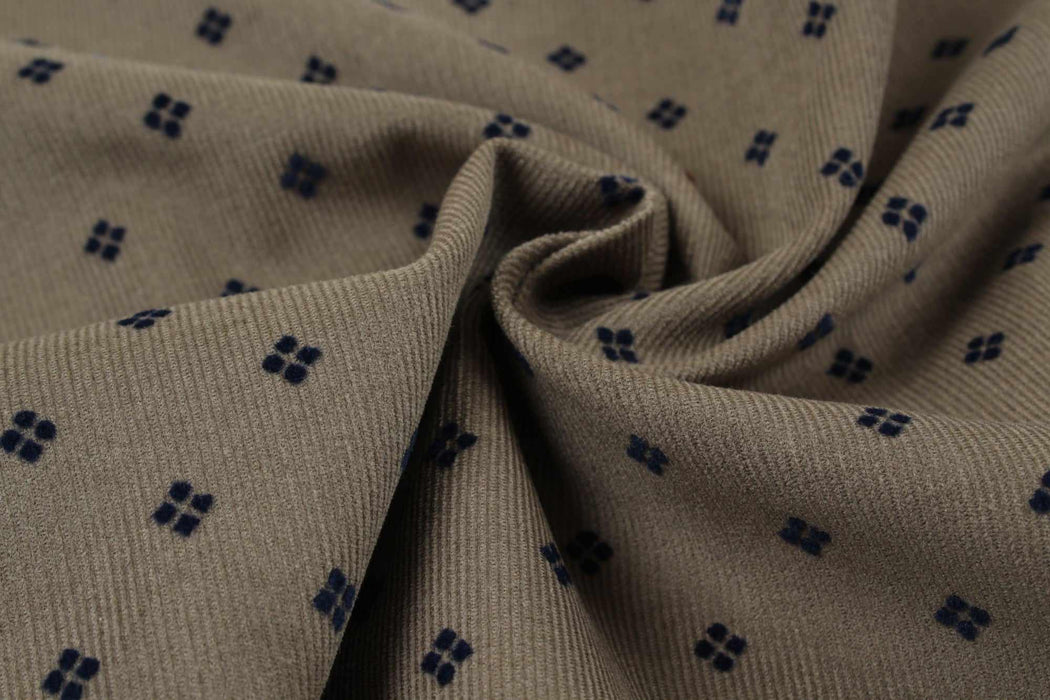 Organic Cotton Baby Corduroy - Flock Print-Fabric-FabricSight
