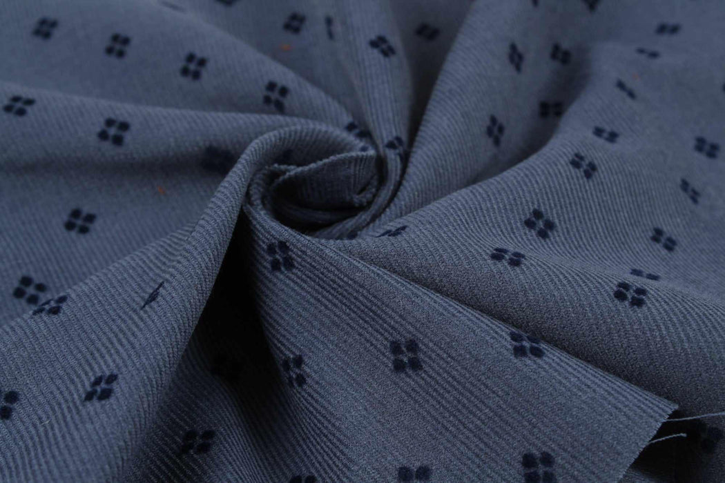 Organic Cotton Baby Corduroy - Flock Print-Fabric-FabricSight