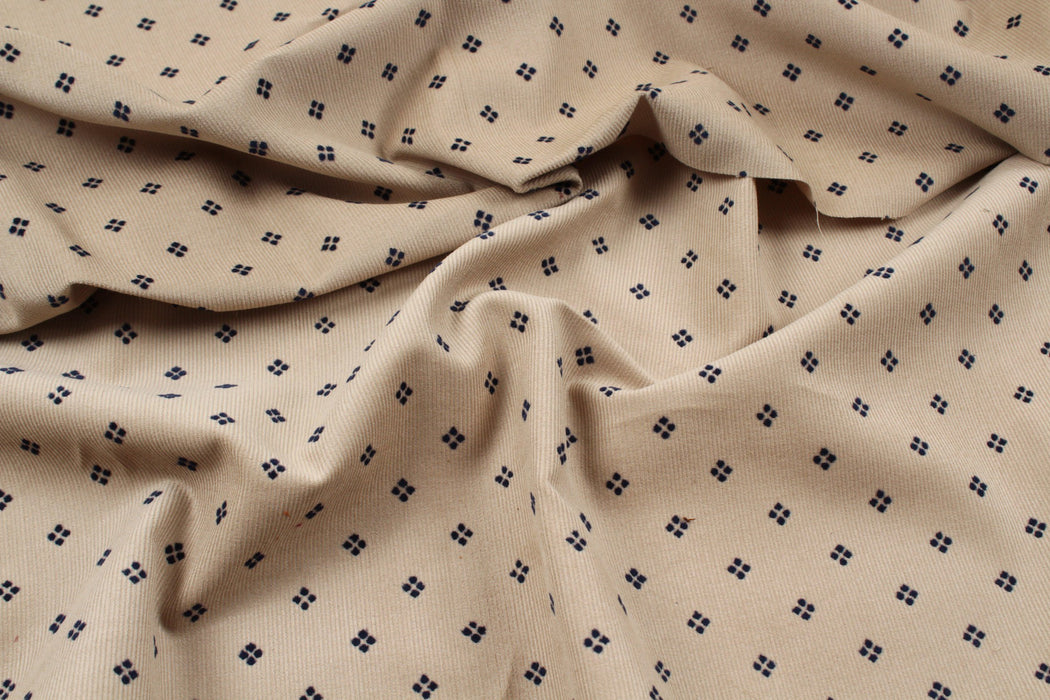 Organic Cotton Baby Corduroy - Flock Print-Fabric-FabricSight