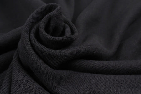 Free Swatches of Organic Cotton Fleece, Soft touch - Black