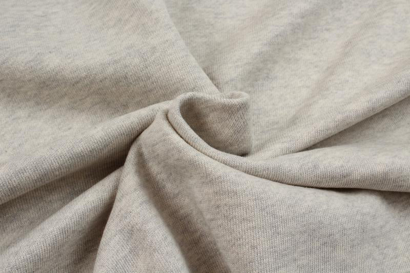 Organic Cotton Fleece, Soft touch - Grey Melange-Fabric-FabricSight