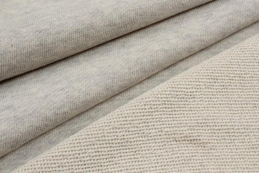 Organic Cotton Fleece, Soft touch - Grey Melange-Fabric-FabricSight