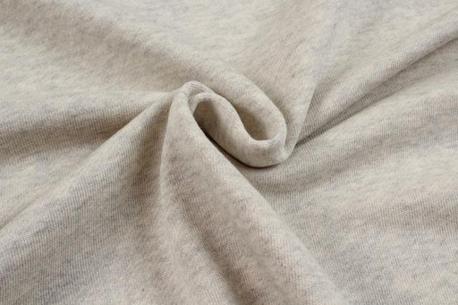 Organic Cotton Fleece, Soft touch - Grey Melange (Remnant)-Remnant-FabricSight