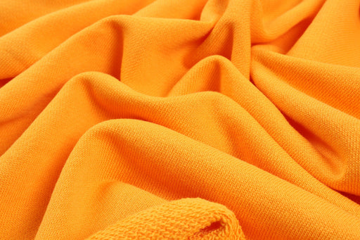 Organic Cotton Fleece, Soft touch - Mango Sorbet-Fabric-FabricSight