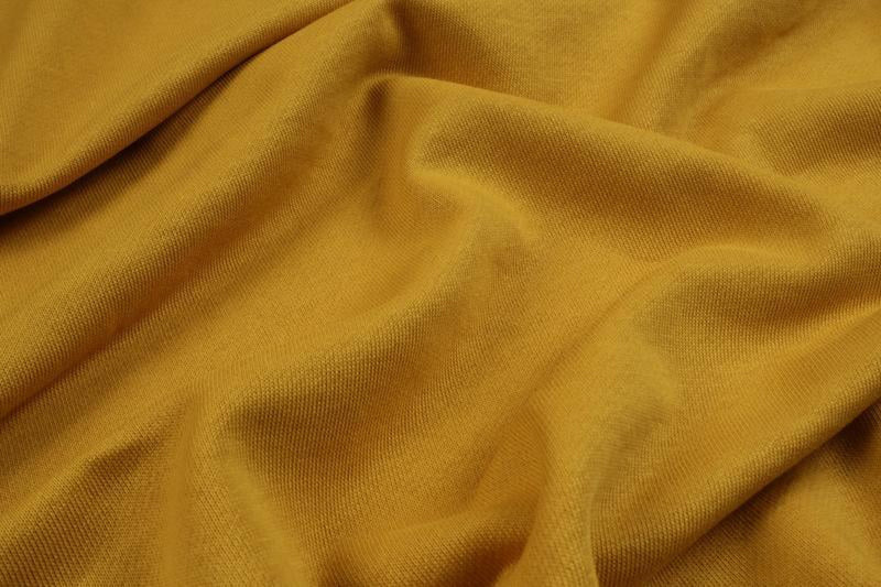 Organic Cotton Fleece, Soft touch - Mustard-Fabric-FabricSight