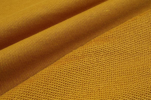 Organic Cotton Fleece, Soft touch - Mustard-Fabric-FabricSight