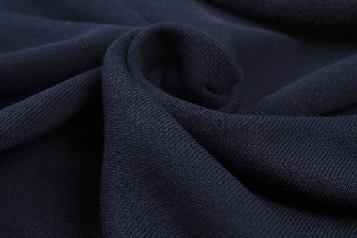 Organic Cotton Fleece, Soft touch - Navy-Fabric-FabricSight