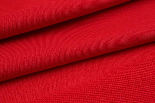 Organic Cotton Fleece, Soft touch - Red-Fabric-FabricSight