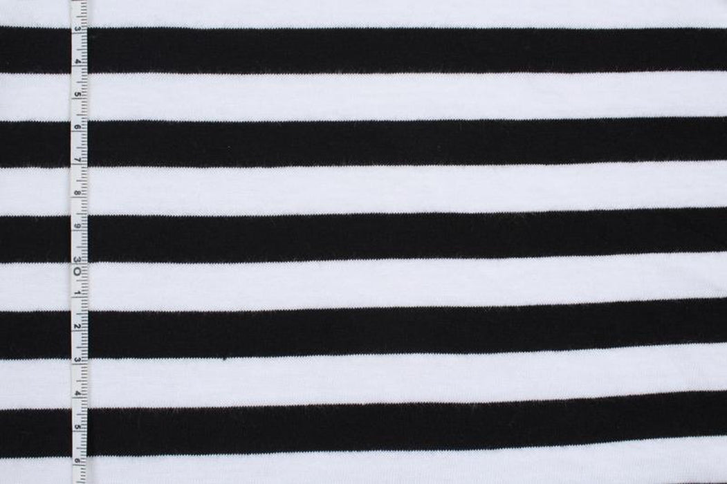 Organic Cotton Jersey - Black Stripes-Fabric-FabricSight