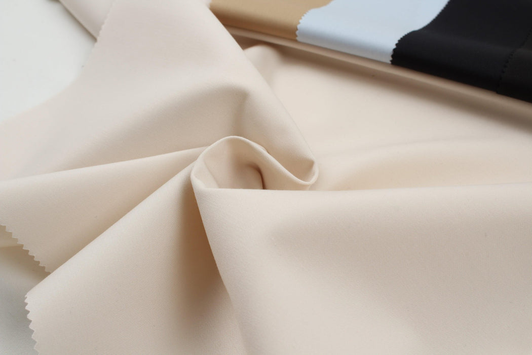 Organic Cotton Light Gabardine Twill - Beige - Remnant-Remnant-FabricSight