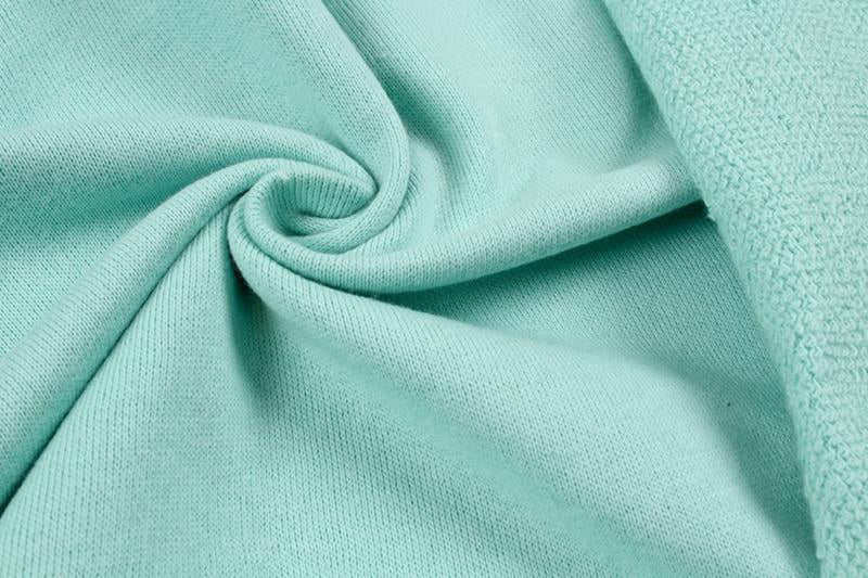 Organic Cotton Loopback Fleece - Mint green - EXTRA WIDE-Fabric-FabricSight