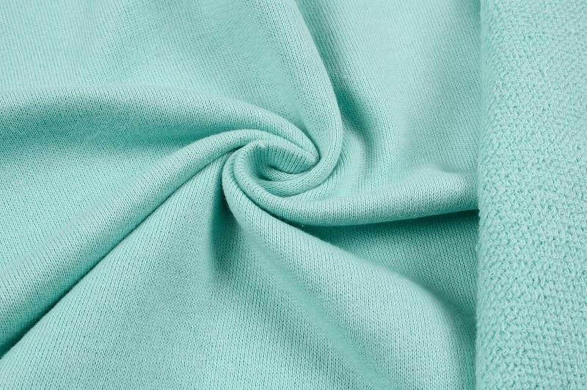 Organic Cotton Loopback Fleece - Mint green - EXTRA WIDE — Fabric Sight