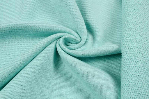 Organic Cotton Loopback Fleece - Mint green - EXTRA WIDE-Fabric-FabricSight