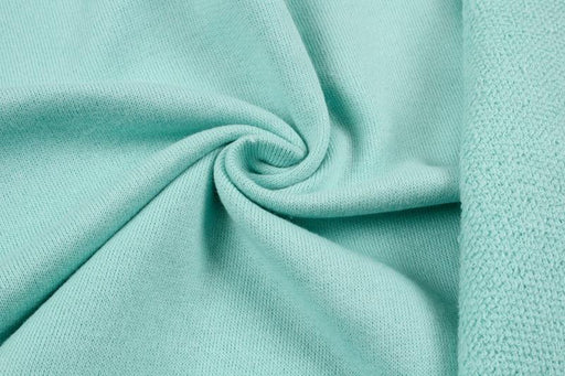 Organic Cotton Loopback Fleece - Mint green - EXTRA WIDE-Fabric-FabricSight