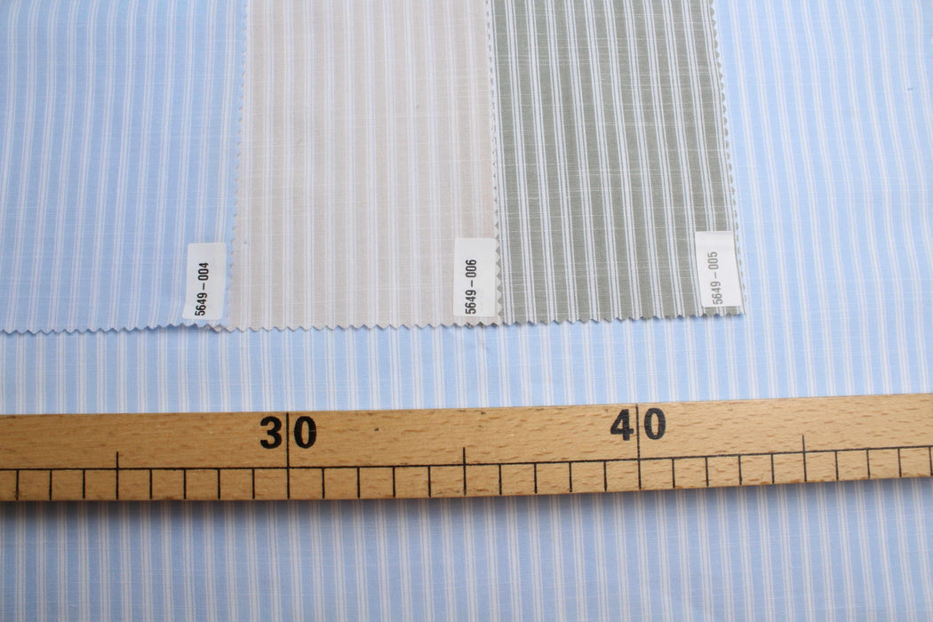 Swatch-Organic Cotton Slub Stripes Shirting-Fabric-FabricSight