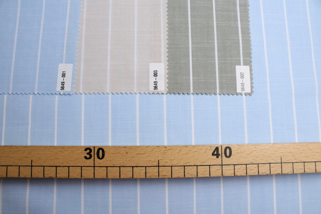 Swatch-Organic Cotton Slub Stripes Shirting-Fabric-FabricSight