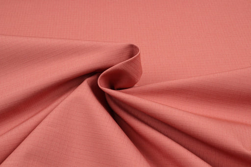 Organic Cotton Stretch Ripstop Fabric for Jackets and Trousers - Coral (Remnant)-Remnant-FabricSight