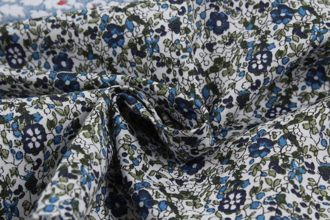Organic Cotton Voile - Ditsy Floral Print (5 Designs Available)-Fabric-FabricSight