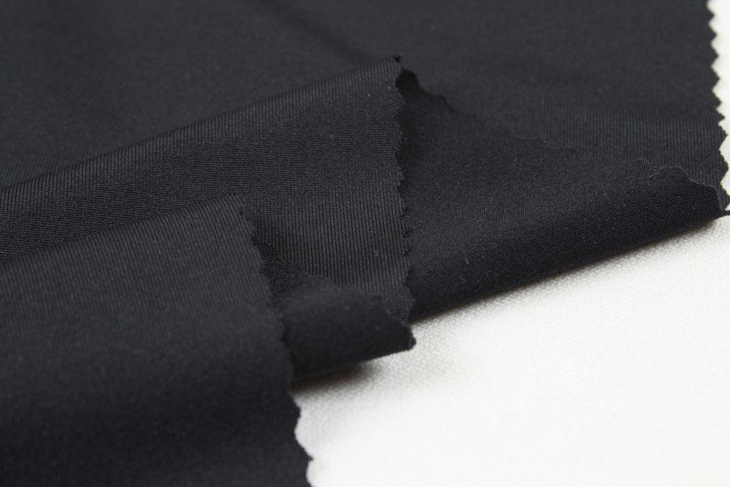 Performance Recycled Polyester Jersey for Swimwear - Stretch - Black-Fabric-FabricSight