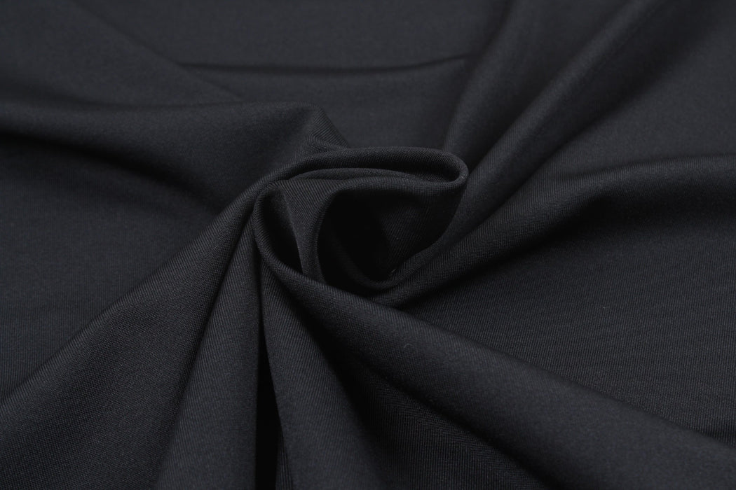 Performance Recycled Polyester Jersey for Swimwear - Stretch - Black-Fabric-FabricSight