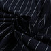 Polyester Lycra Jersey Stripes - Navy and White (1 Meter Remnant)-Remnant-FabricSight