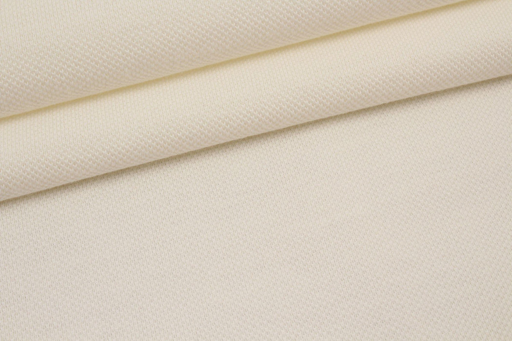 Premium Cotton Piquet - Off-White-Fabric-FabricSight