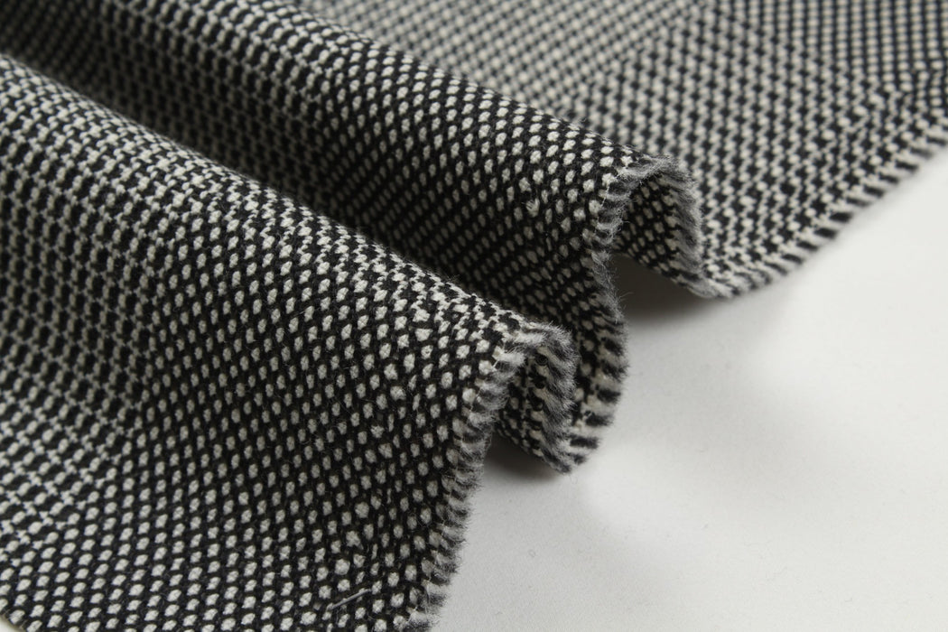 Premium Houndstooth Checks for Outwear - 100% Wool-Fabric-FabricSight