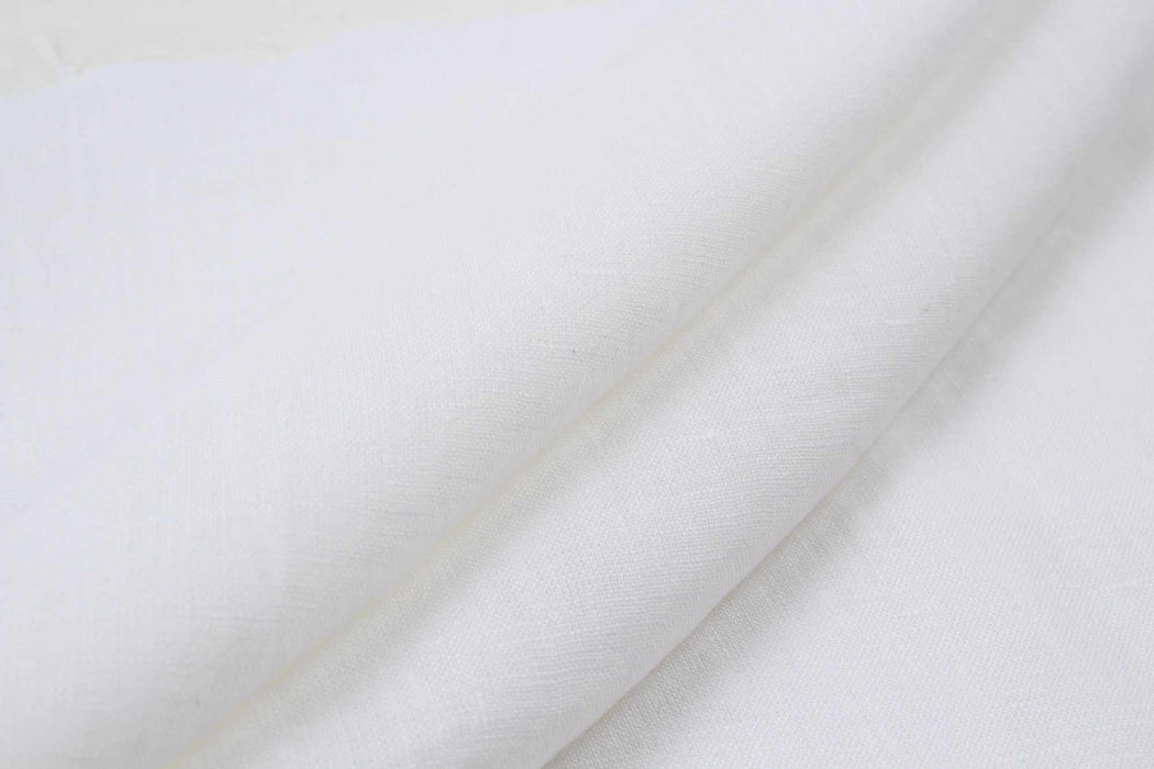 Premium Light-Weight Linen - Piece Dyed - PFD White (1,5 Mts Remnant)-Remnant-FabricSight