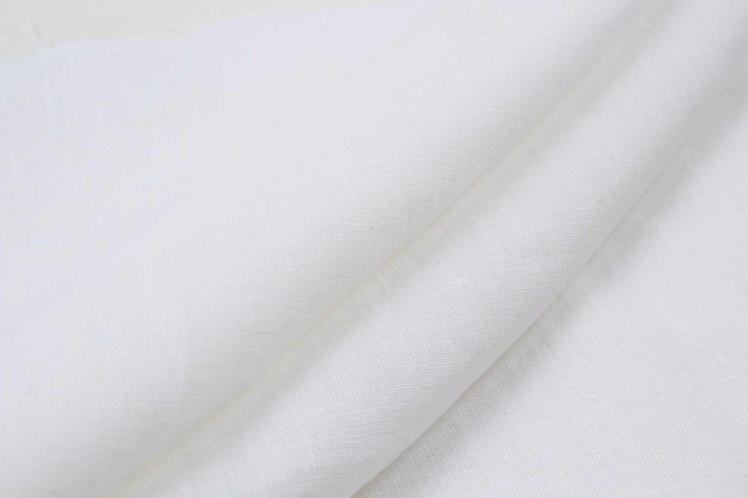 Premium Light-Weight Linen - Piece Dyed - PFD White (1,5 Mts Remnant)-Remnant-FabricSight