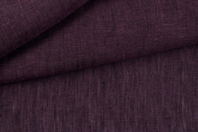 Premium Light-weight Linen - Yarn dyed - Melange Purple/Black-Fabric-FabricSight