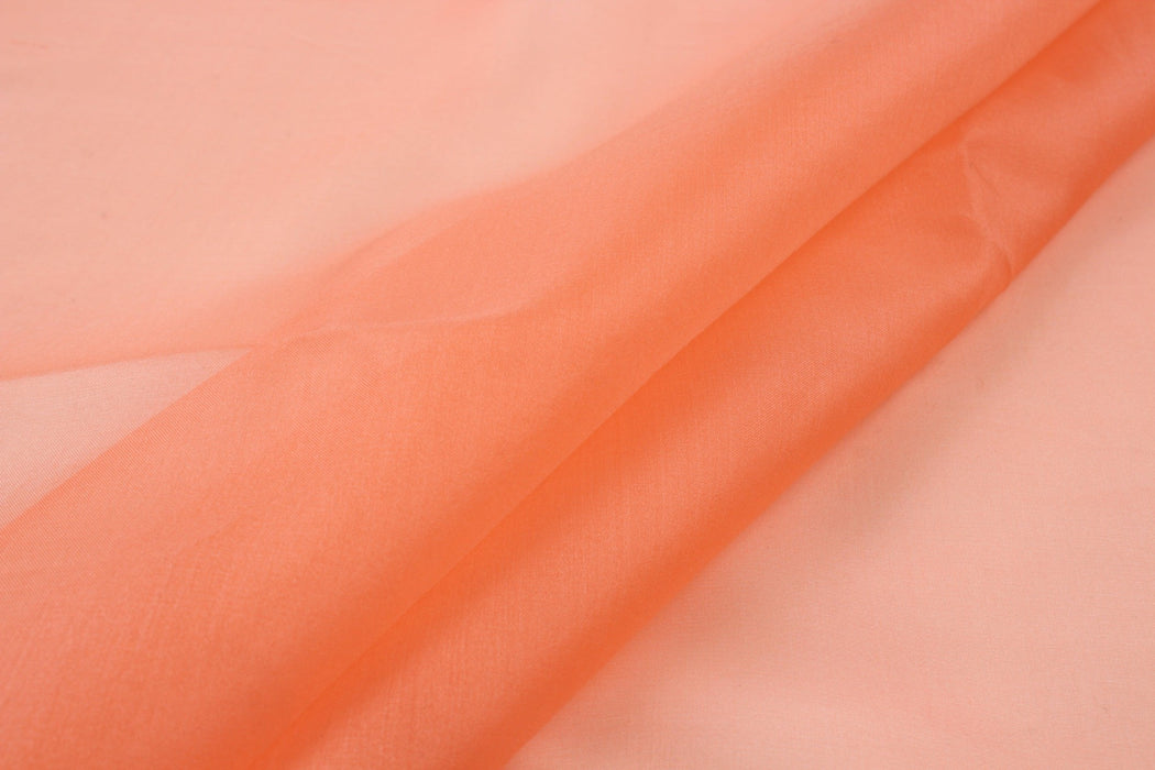 Premium Organza Silk - Salmon Pink-Fabric-FabricSight