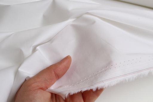 Premium Pima Cotton Stretch Poplin | Optical White - Remnant-Remnant-FabricSight