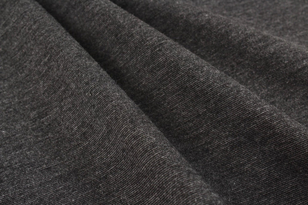 Premium Punto Roma - Grey Melange-Fabric-FabricSight