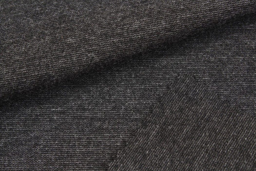 Premium Punto Roma - Grey Melange-Fabric-FabricSight