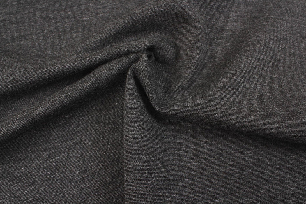 Premium Punto Roma - Grey Melange-Fabric-FabricSight