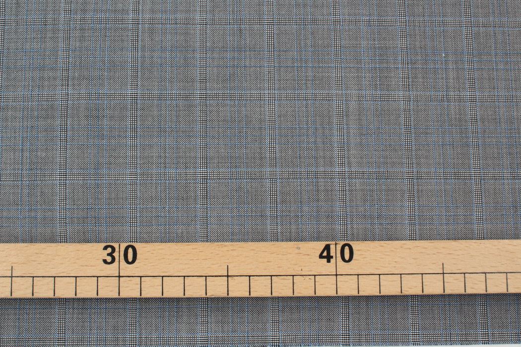 Premium Wool Blend Checks - Stretch - BRENTA-Fabric-FabricSight