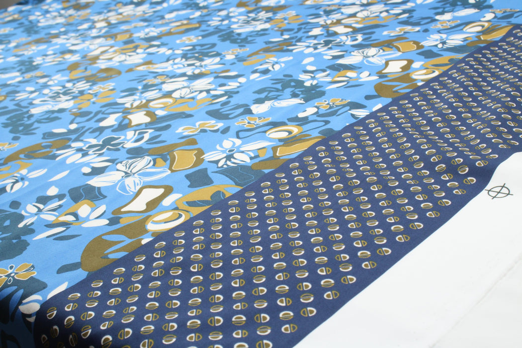 Printed Cotton Poplin - Abstract Flowers - M.O.Q 30 Mts-Fabric-FabricSight