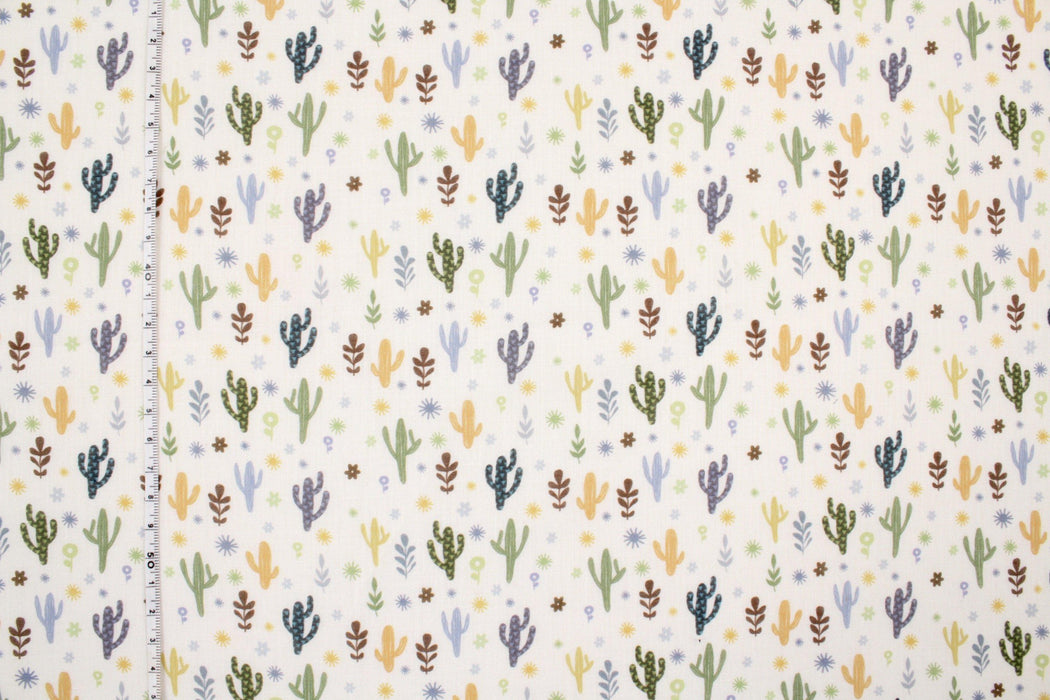 Printed Cotton Satin - Cactus-Fabric-FabricSight