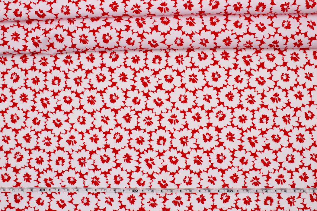 Printed Cotton Satin - Floral-Fabric-FabricSight
