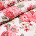 Printed Cotton Satin - Red Flowers-Fabric-FabricSight