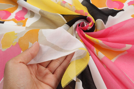 Printed Cotton Silk Voile - Floral XL - M.O.Q 30 Mts-Fabric-FabricSight