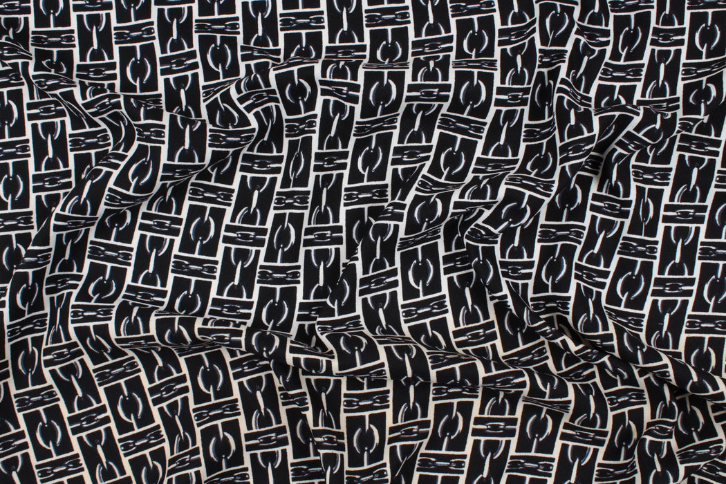 Printed Crepe - Chains-Surplus-FabricSight