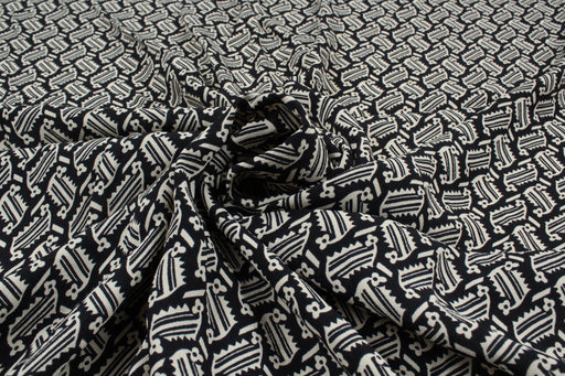 Printed Crêpe Marocain - Geometric - M.O.Q 30 Mts-Fabric-FabricSight