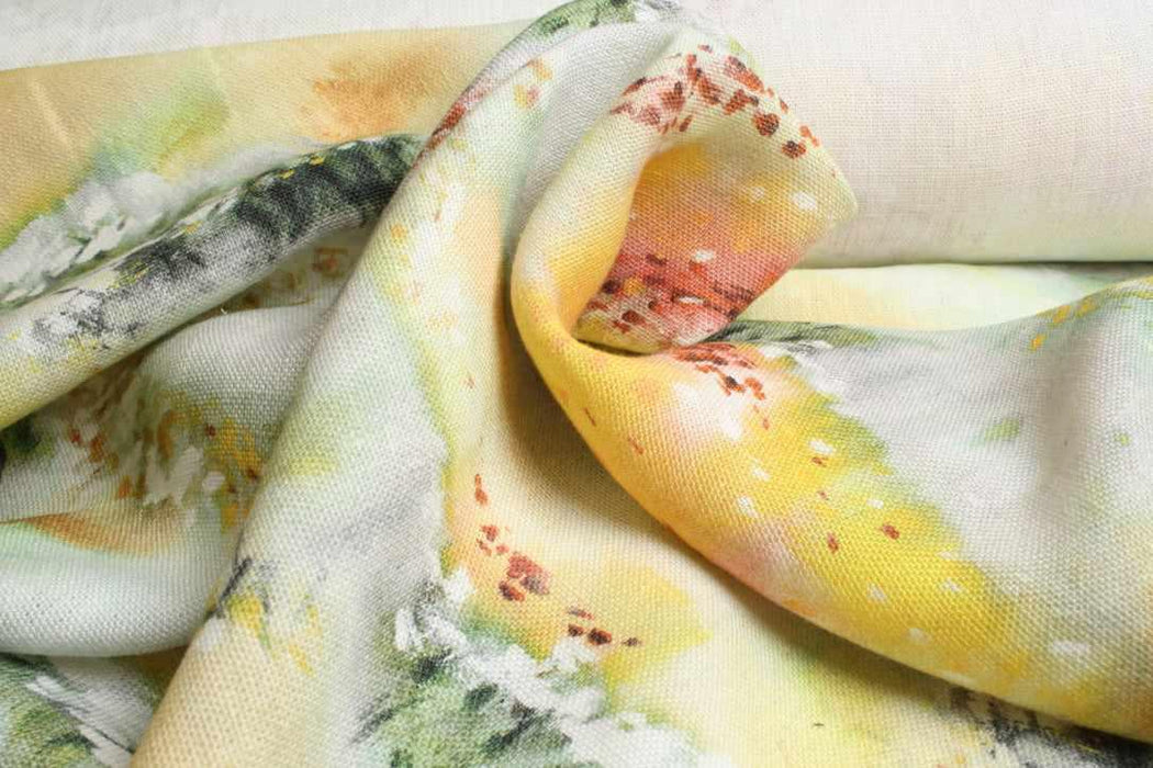 Printed Heavy-Weight washed Linen-Fabric-FabricSight