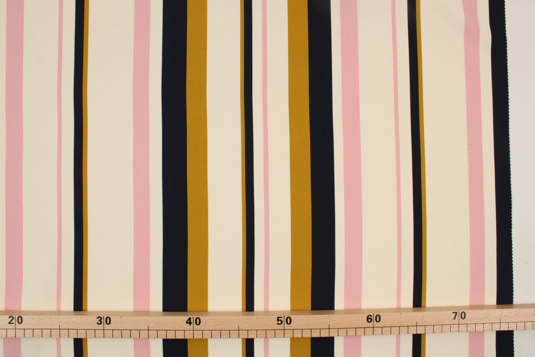 Printed Matt Satin - Vertical Stripes-Surplus-FabricSight